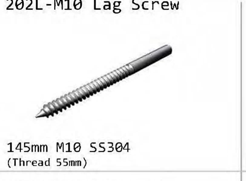 202L-M10 Lag screw