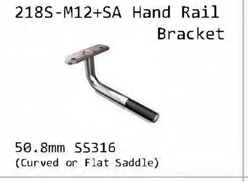 218S-M12+SA Handrail bracket with saddle