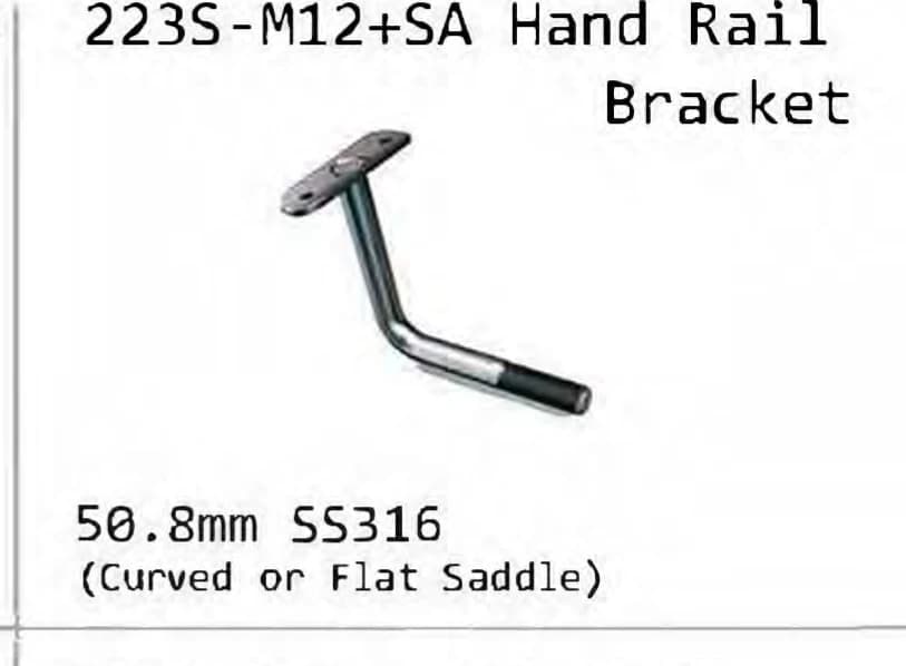 223S-M12+SA Handrail bracket with saddle