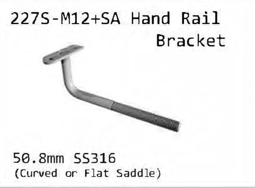 227S-M12+SA Handrail bracket with saddle