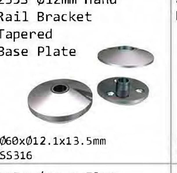 235S Tapered handrail bracket base plate
