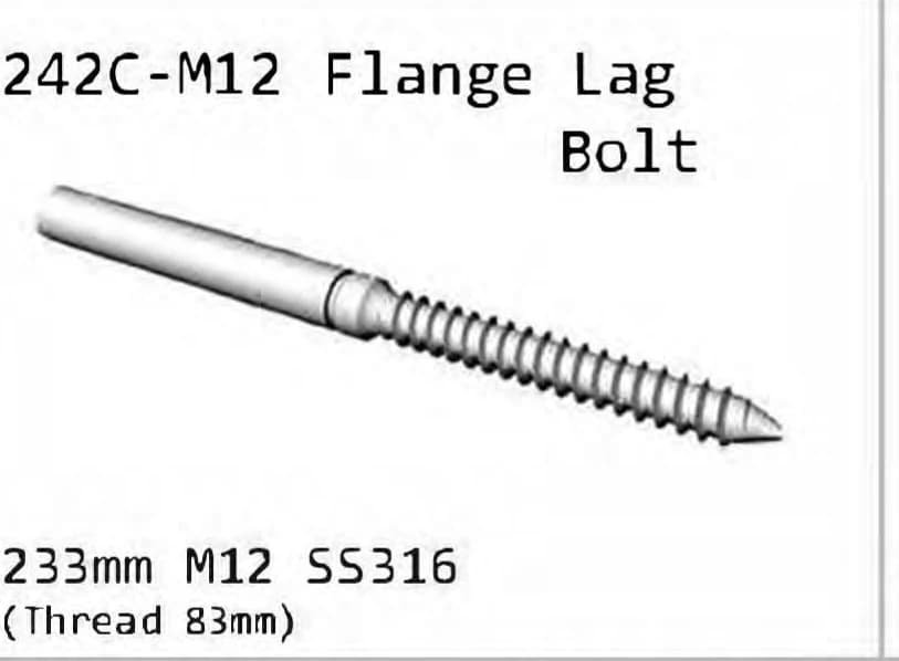 242C-M12 Flange lag bolt