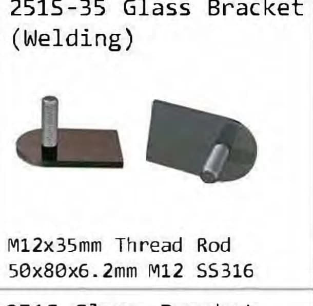 251S-35 Weld-on glass bracket