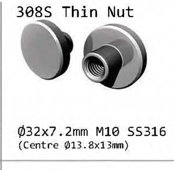 308S Thin nut