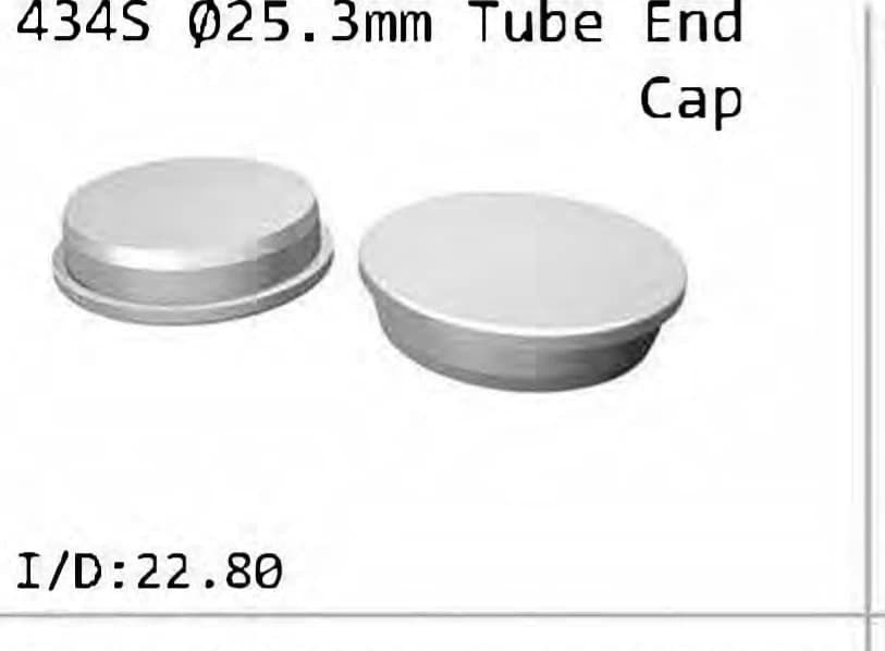 434S Tube end cap