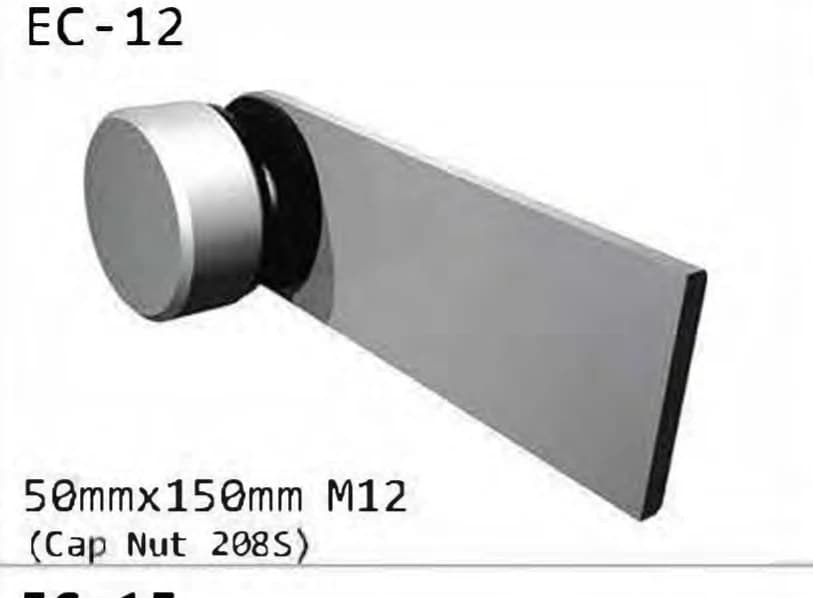 EC-12 Rectangular glass bracket assembly