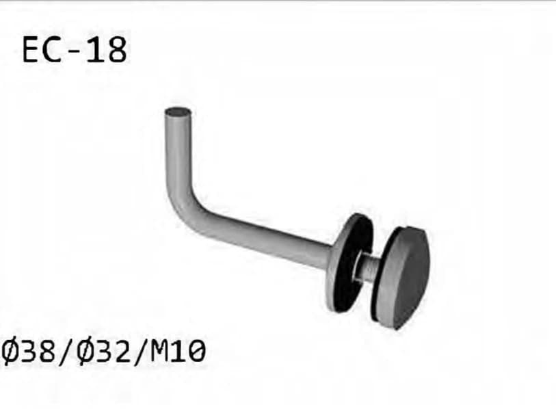 EC-18 Right-angle glass bracket assembly