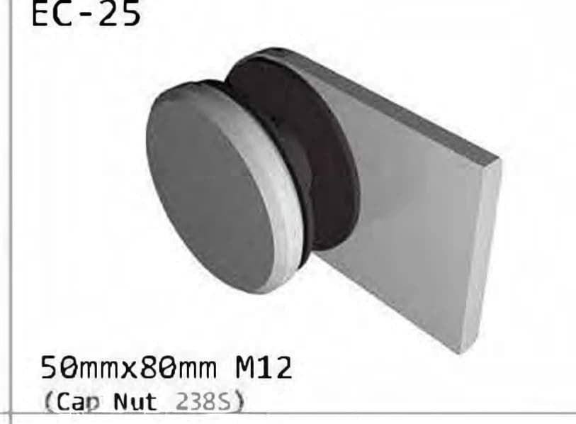EC-25 Rectangular glass bracket assembly