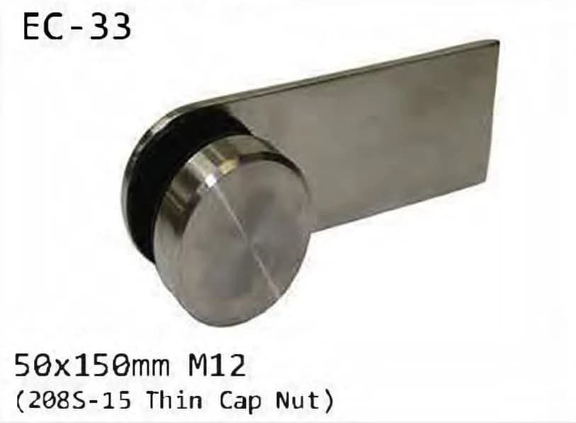 EC-33 Rectangular glass bracket assembly