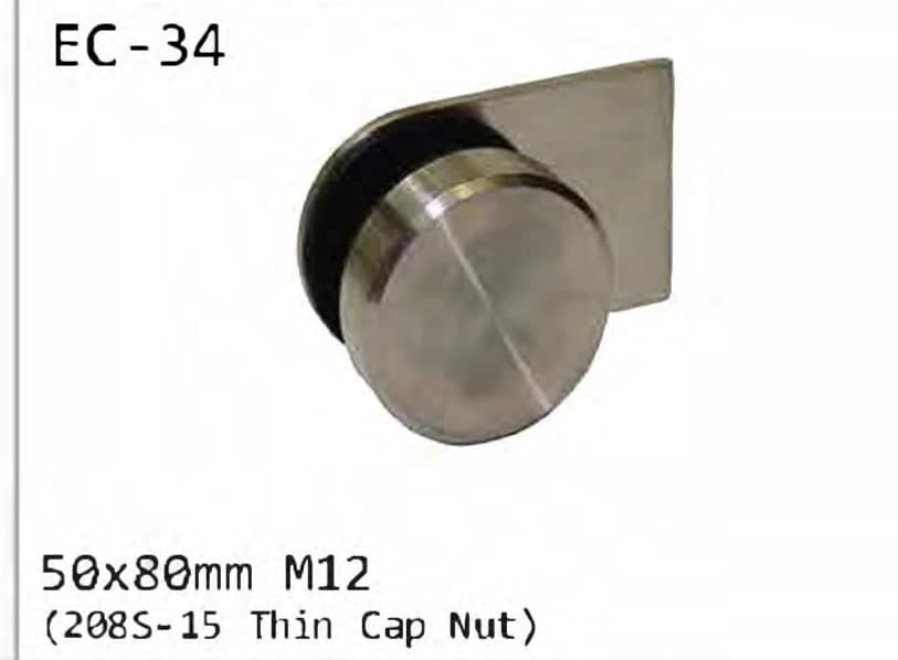 EC-34 Rectangular glass bracket assembly