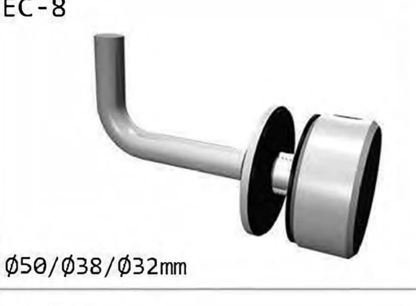 EC-8 Right-angle glass bracket assembly