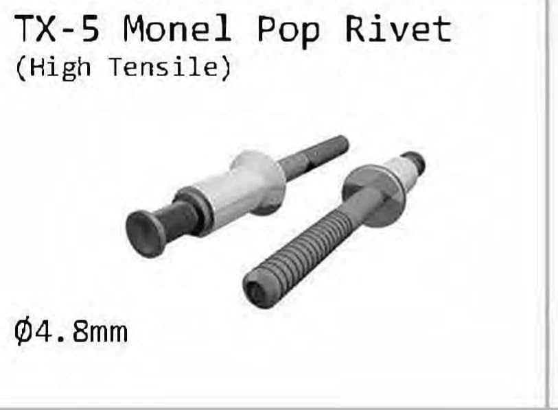 TX-5 High-tensile Monel pop rivet